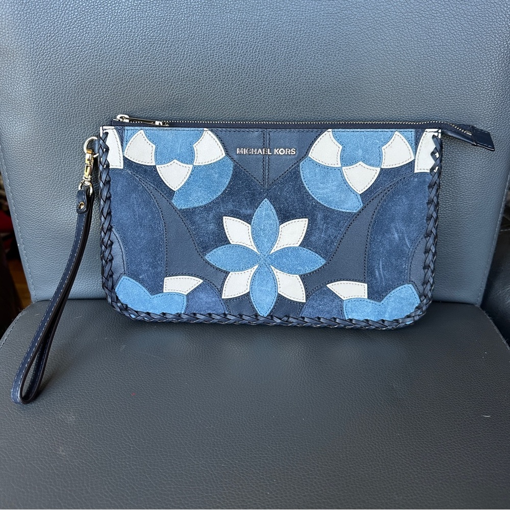 Michael Kors Daniela Floral Patchwork Clutch - image 1